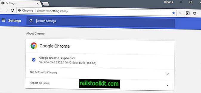 Podaci o izdanju Google Chrome 65