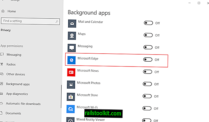 Zablokujte spustenie programu Microsoft Edge na pozadí v systéme Windows 10