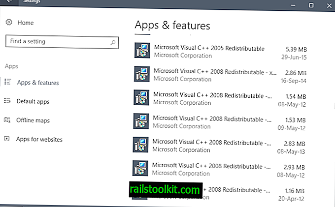 Microsoft Visual C ++ 재배포 가능 정보