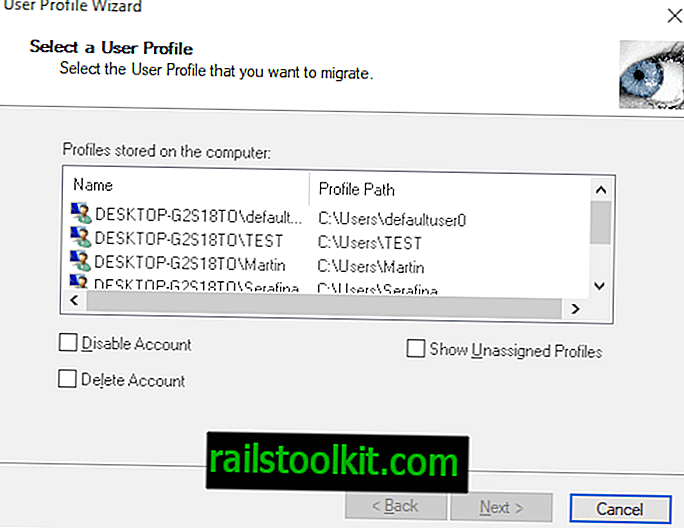 Migrer les utilisateurs Windows avec l'Assistant Profil d'utilisateur